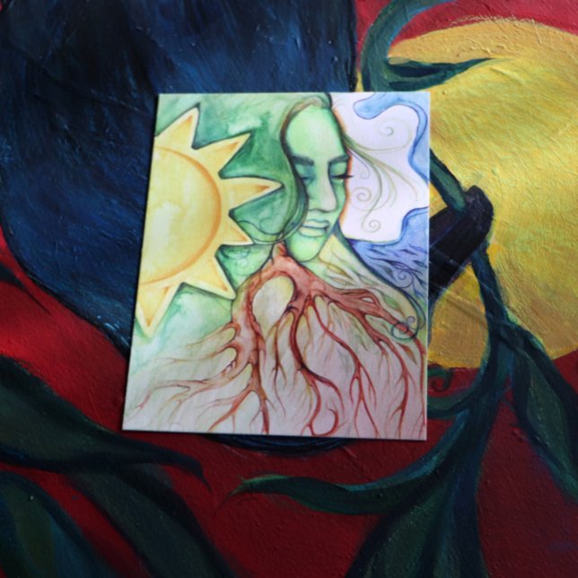 Mother Earth Gaia Goddess Feiertagspostkarte (Von Creator hochgeladen)