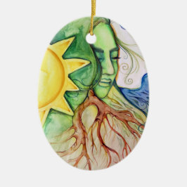 Mother Earth Gaia Goddess Keramik Ornament