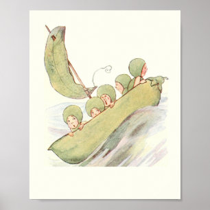 Mother Earth Kinder - Erbsen in einer Schote Poster