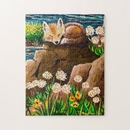 "Mother Fox" Baby Fox Puzzle