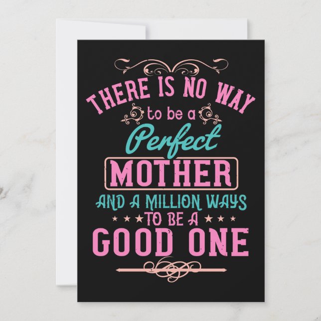 Mother Gift No perfekt Mother But Good Save The Date (Vorderseite)