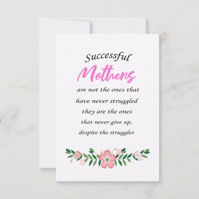 Mother Gift Successful Mothers Are Not The Ones Dankeskarte (Vorderseite)