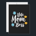 Mother Gift Wife Mom Boss Feiertagskarte<br><div class="desc">Mother Gift Wife Mom Boss</div>