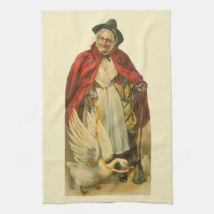 Mother Goose altes viktorianisches Geschichtsbuch Geschirrtuch