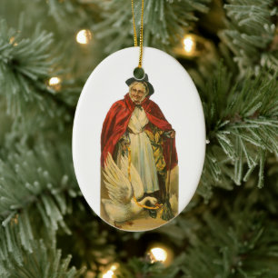 Mother Goose altes viktorianisches Geschichtsbuch Keramik Ornament