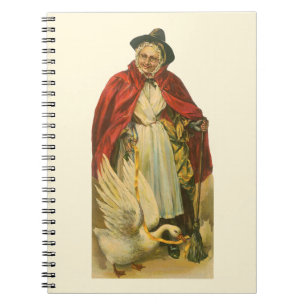 Mother Goose altes viktorianisches Geschichtsbuch Notizblock