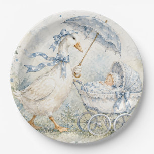 Mother Goose Blue Rose Standards Baby Shower-Party Pappteller