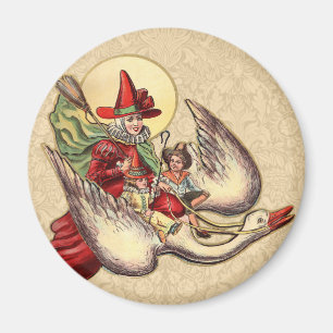 Mother Goose Kind Antiquität Illustration Magnet