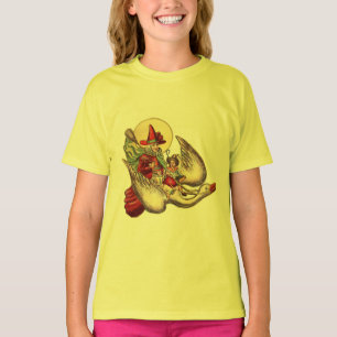 Mother Goose Kind Antiquität Illustration T-Shirt