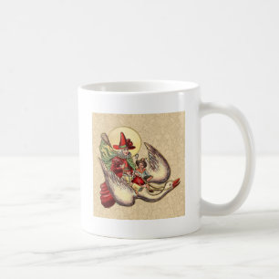 Mother Goose Kind Antiquität Illustration Tasse