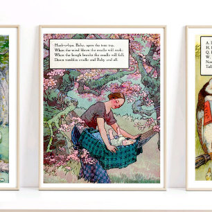 Mother Goose Kinderreim Hush A Bye Baby Kinderzimm Poster