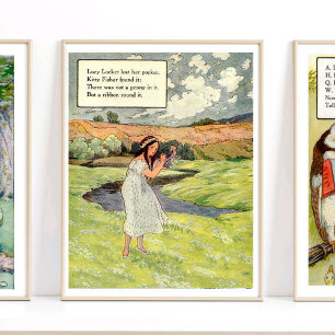 Mother Goose Kinderreim Lucy Locket Kinderkrippe Poster