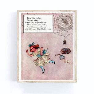 Mother Goose Kinderreim Miss Muffet Kinderreim Poster