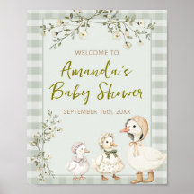 Mother Goose und Gänschen-Baby-Shower-Einladung