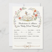 Mother Goose Wildflower Baby Vorhersagekarten