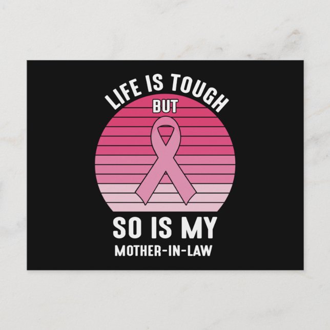 Mother In Law Family Matching Breast Cancer Gift Postkarte (Vorderseite)