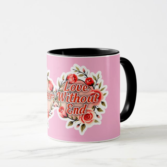 Mother Love Without End – Floral Design Tasse (VorderseiteRechts)
