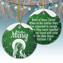 Mother Mary Matthew 1:18 Holy Ghost Passage  ⛪️ 🎄 Keramik Ornament
