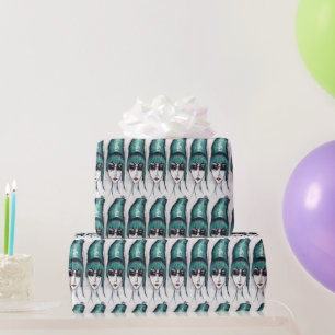 Mother Monster Sassy Aquamarin Beehive Pop Kunst Z Geschenkpapier