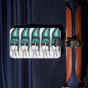 Mother Monster Türkis Bienenstock Sassy Pop Art Gepäckanhänger