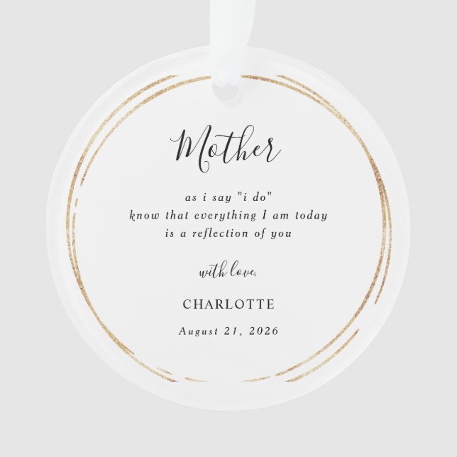 Mother/Mum Of The Bride Keepsake Ornament (Vorderseite)