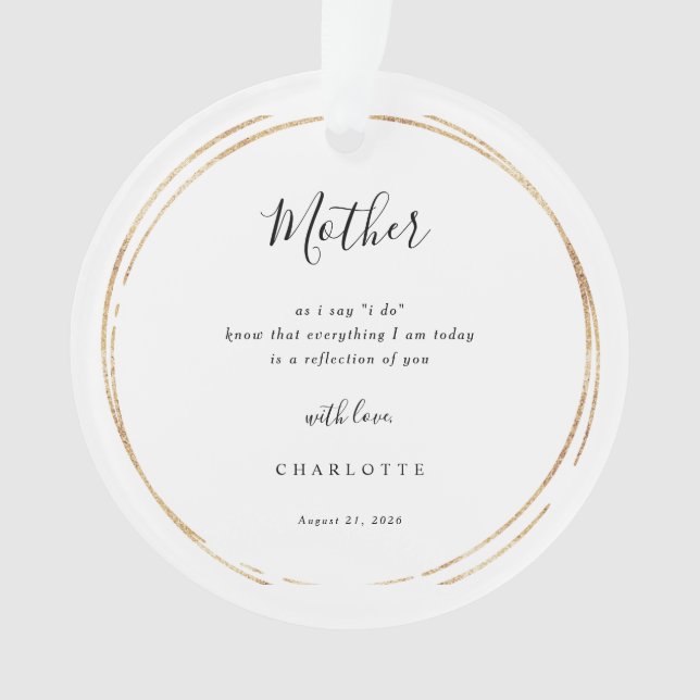 Mother/Mum Of The Bride Keepsake Ornament (Vorderseite)