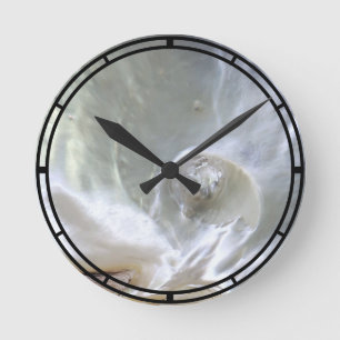 Mother-of-Pearl-Nacre-Foto Runde Wanduhr