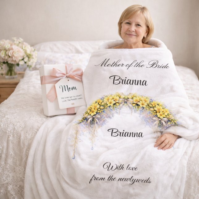 Mother of the Bride Freesia Wedding Party Gift  Fleecedecke (Von Creator hochgeladen)
