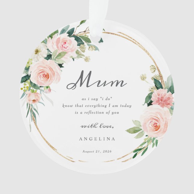 Mother Of The Bride Keepsake Ornament (Vorderseite)