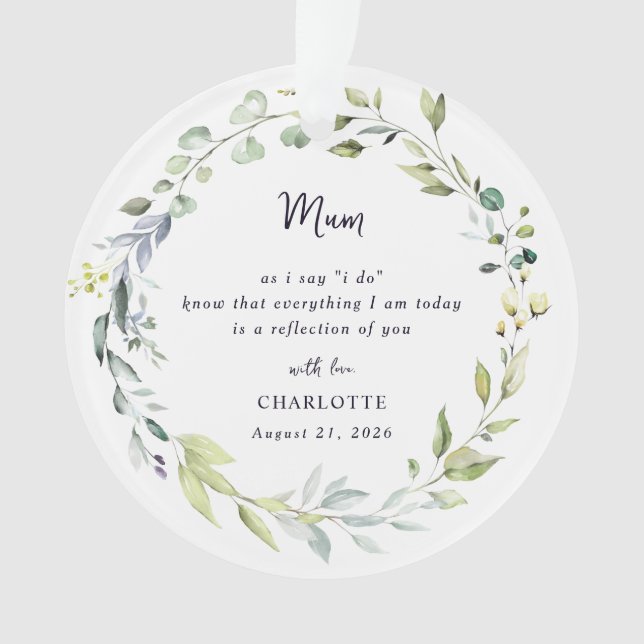 Mother Of The Bride Keepsake Ornament (Vorderseite)