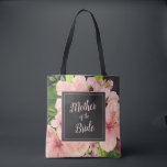 Mother Of The Bride Tropical Pink & Peach Floral<br><div class="desc">Hand painted pink and peach florals,  done in watercolors,  are set over a dark charcoal gray canvas and finished with pink script typography.</div>