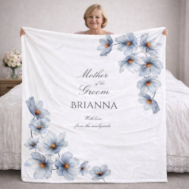Mother of the Groom Anemone Floral Wedding Gift Fleecedecke