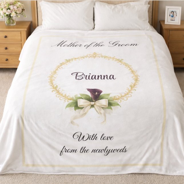 Mother of the Groom Keepsake Wedding Party Gift  Fleecedecke (Von Creator hochgeladen)