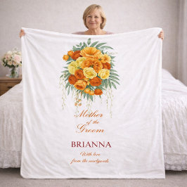 Mother of the Groom Wildflowers Wedding Gift Fleecedecke