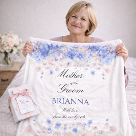 Mother of the Groom Wildflowers Wedding Gift Fleecedecke