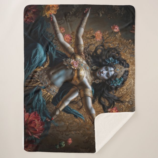 Mother of the Three Worlds Goddess Kali Sherpadecke (Vorderseite)