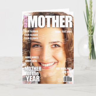 Mother Personalized Magazine Cover Karte