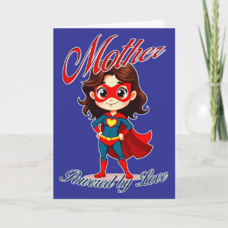 Mother Powered by Love – Supermom Art Karte