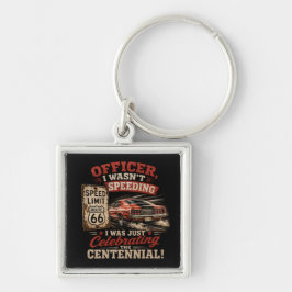 Mother Road Centennial-Schnellfahrender-Auto-Humor Schlüsselanhänger