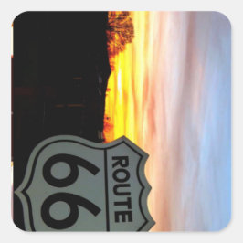 Mother Road Magic Quadratischer Aufkleber