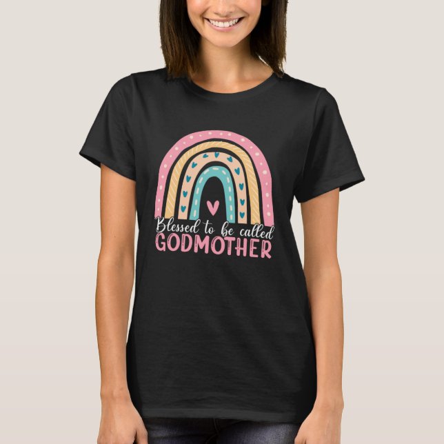 Mother s Day Blessed To Be Called Godmother Rainbo T-Shirt (Vorderseite)