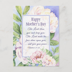 Mother’s Day Blessing Bible Verse Floral Postkarte