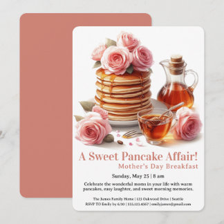 Mother’s Day Breakfast Invitation – Pancakes Roses Einladung