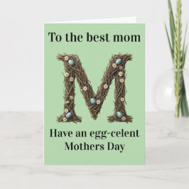 Mother’s Day Card Cute Rustic Floral Letter Karte