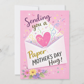 Mother’s Day Card, Paper Hug Card Feiertagskarte