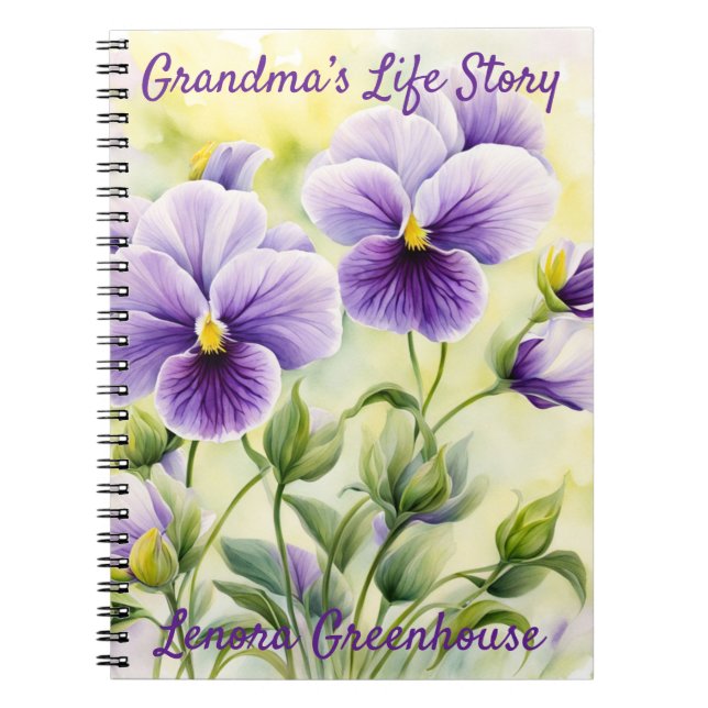 Mother’s Day Life Story, Woodland Violets, Violets Notizblock (Vorderseite)