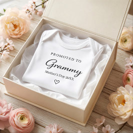 Mother’s Day Pregnancy Reveal Gift for Grammy Baby Strampler