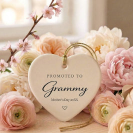 Mother’s Day Pregnancy Reveal Gift for Grammy Keramik Ornament