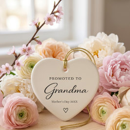 Mother’s Day Pregnancy Reveal Gift for Grandma Keramik Ornament