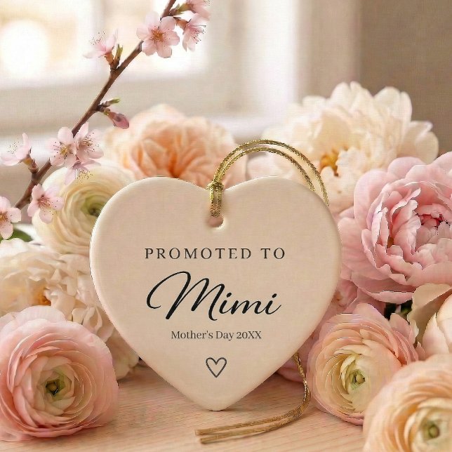 Mother’s Day Pregnancy Reveal Gift for Mimi Keramik Ornament (mother's day Promotes to Mimi ornament)